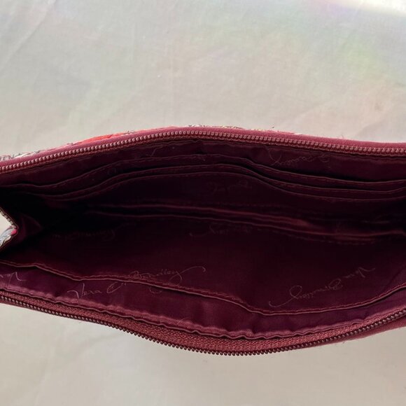 Vera Bradley Quilted Zip Around Wristlet Wallet Floral Pink - Picture 16 of 16